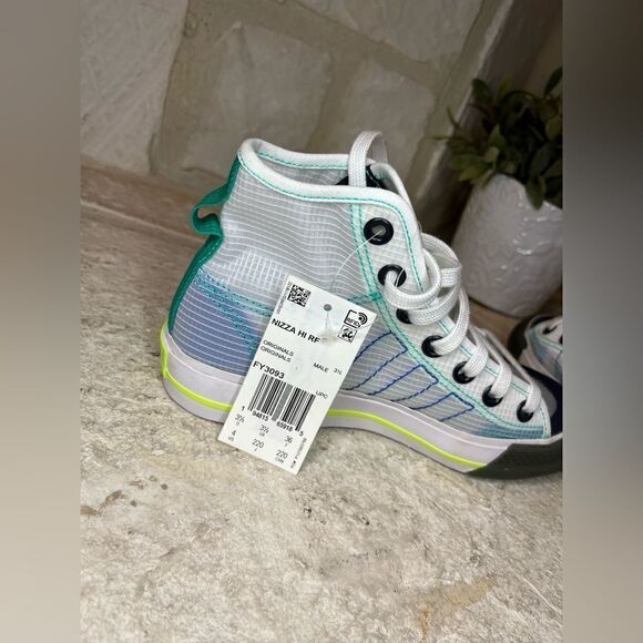 Adidas Nizza hi-top sneakers sz 4 - Picture 5 of 6